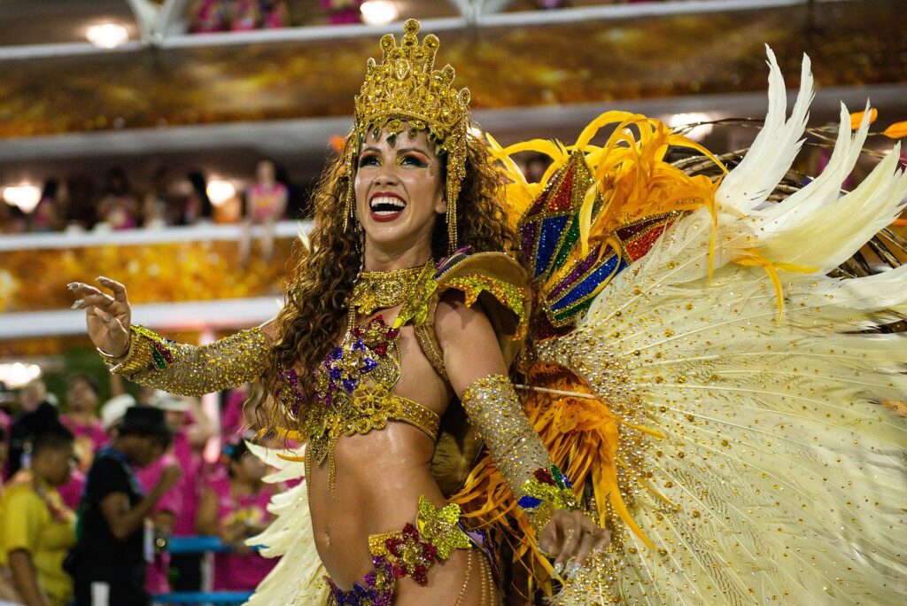 Rio carnival woman in a parade