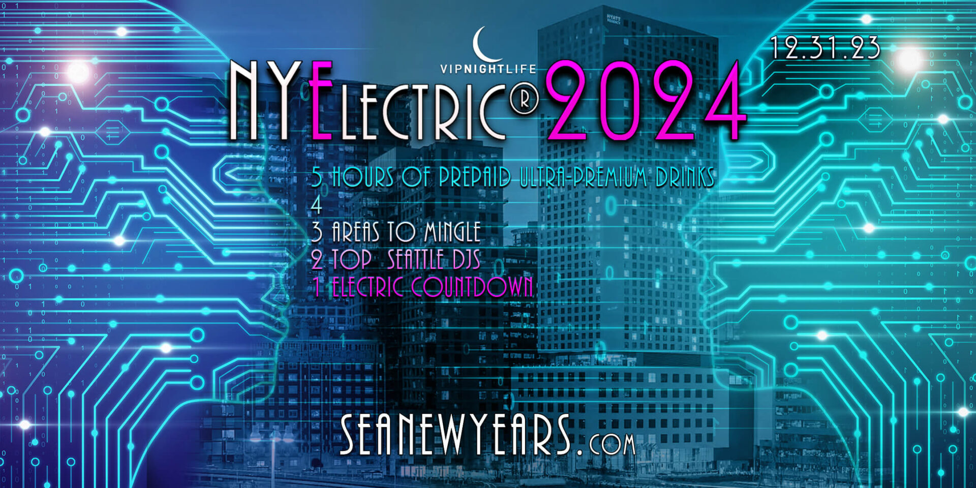 Seattle New Year\'s Eve Countdown Party - NYElectric